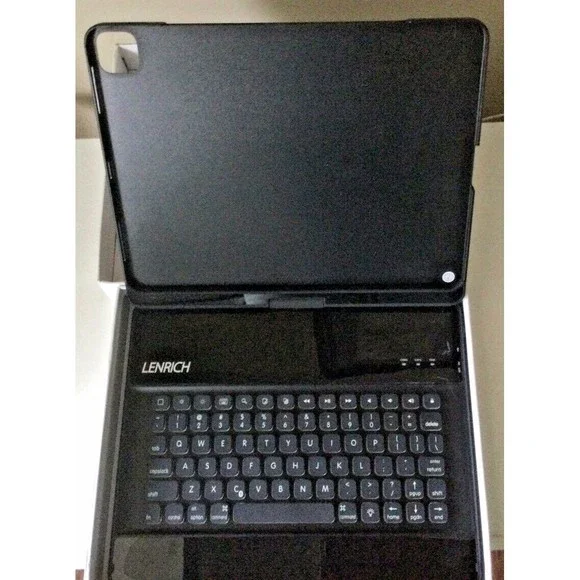 LENRICH Case with Keyboard for Apple iPad Pro 12.9 - Black